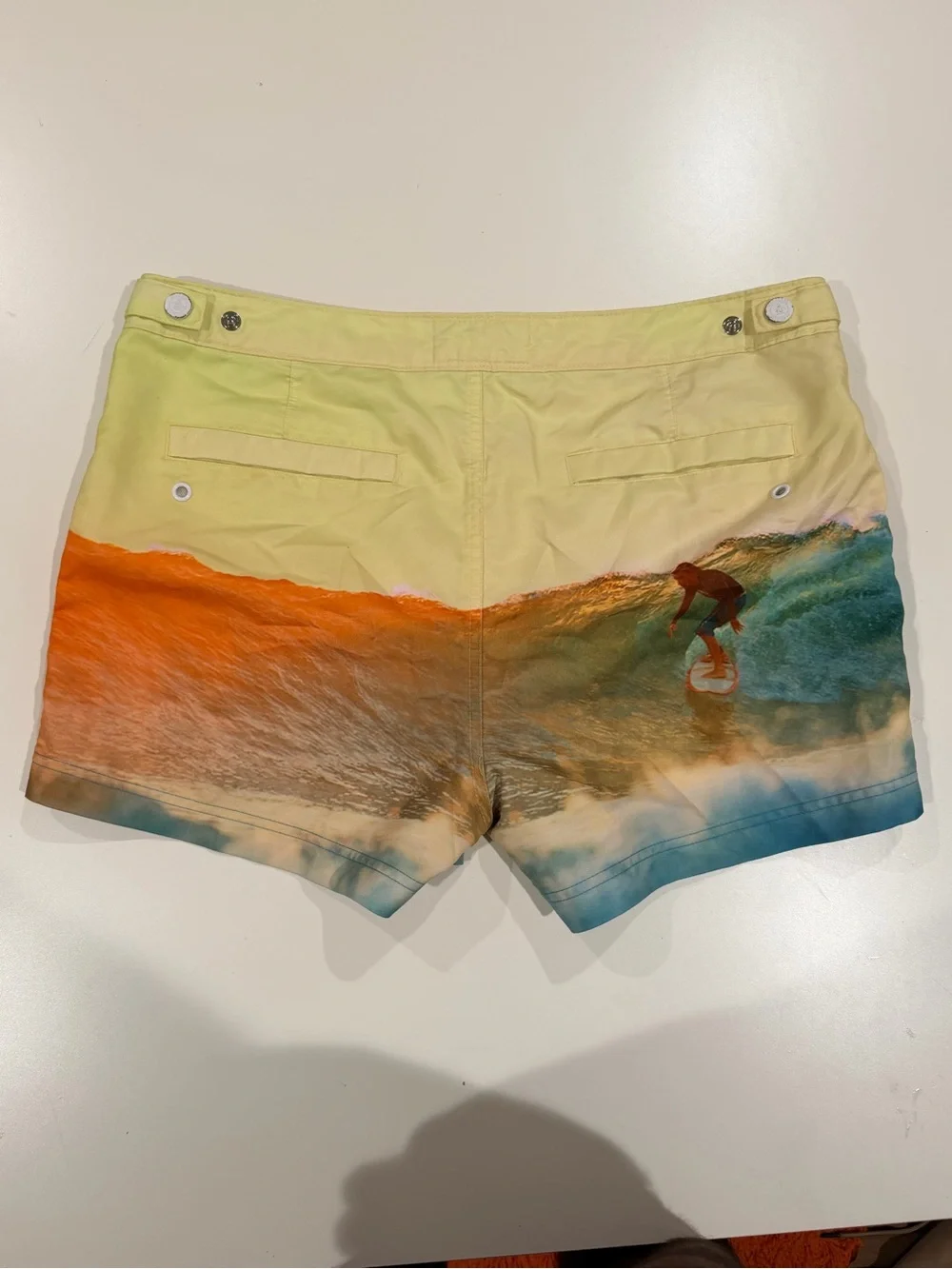 Penguin - Yellow Surf Print Board Shorts